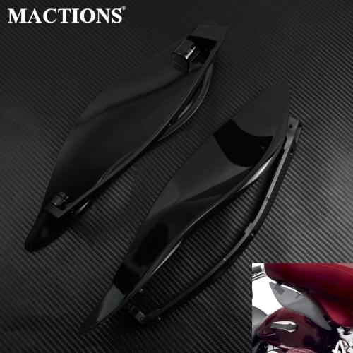 Black Air Deflector Motorcycle Fairing Side Wings Adjustable Air Deflectors For Harley Touring 14-19 2020 Electra Glide FLHX