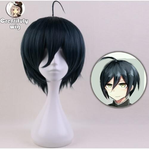 Danganronpa V3 Killing Harmony Saihara Shuichi Short Cosplay Wig Synthetic Hair For Halloween Costume Party