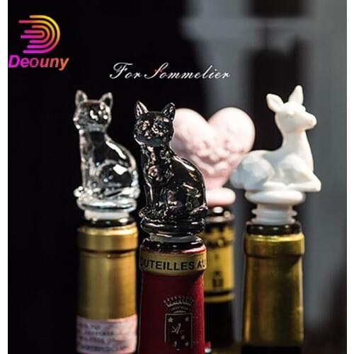DEOUNY Best Selling Bottle Stopper Resin With Food Grade Silicone Wine Stopper Champagne For Wine Bottle Stopper Bar Accessories
