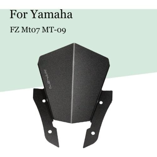 For Yamaha FZ Mt07 MT-09 Modified Motorcycle Windshield Aluminum Alloy Front Windshield Windscreen Motorcycle Fairing Accessorie