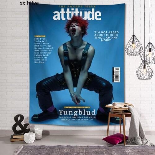 Custom Tapestry Singer Yungblud Printed Large Wall Tapestries Hippie Wall Hanging Bohemian Wall Art Decoration Room Decor