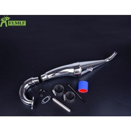 Side Exhaust Pipe Tuned Pipe Set Fit for 1/5 HPI ROVAN KM BAJA 4WD BAJA