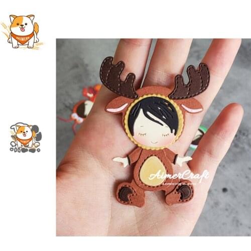 Elk Baby Animal Metal Cutting Dies Mold Knife Scrapbooking Stencil DIY Embossing Craft Die Cuts Card Making New Dies For 2020