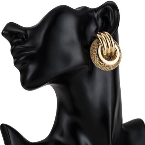 Женские золотые серьги LZHLQ China At AliExpress