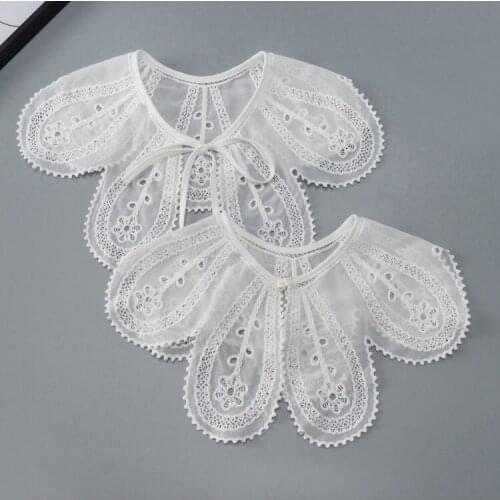 Ladies White Shirt False Collar Summer Dress Detachable False Faux Collar Necklace Choker Tie Korean Style Women Fake Collar