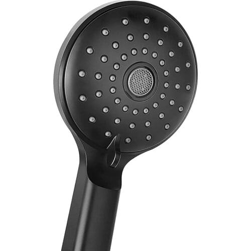 Hand Shower Head With 59 Inch Hose And Holder, 2 Spray Functions, High Pressure Shower Head, Black