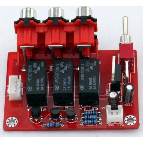 NEW Audio BOARD Switch plates RCA to RH2.54 Audio Input signal Selector Relay Board /Three-way input switching