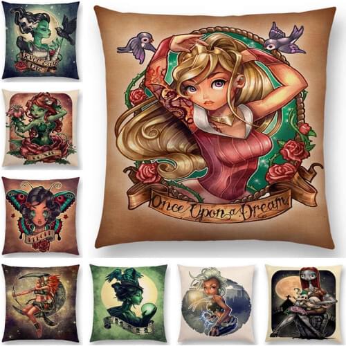 Newest Cartoon American Heroine Famous ladies Home Decor Cushion Cover 25 Designs Available Pillowcase