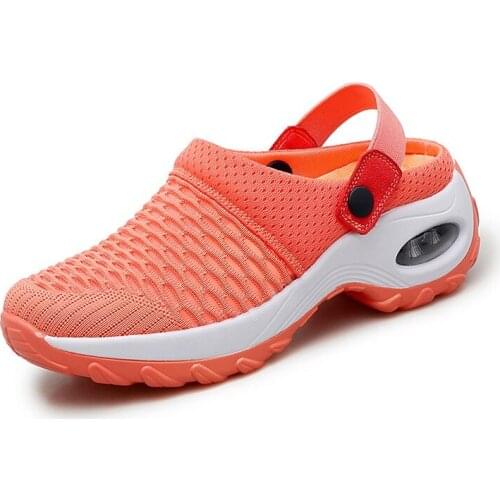 2021 New Women Shoes Casual Increase Cushion Sandals Non-slip Platform Sandal For Women Breathable Mesh Outdoor Walking Slippers