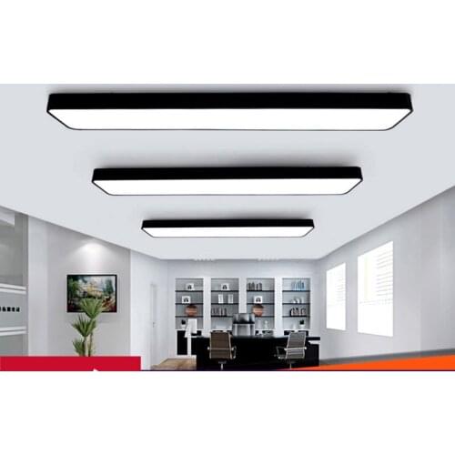 Led office chandelier fillet long strip light modern simple strip T5 rectangular hanging line lamp long ceiling lamps led lamp