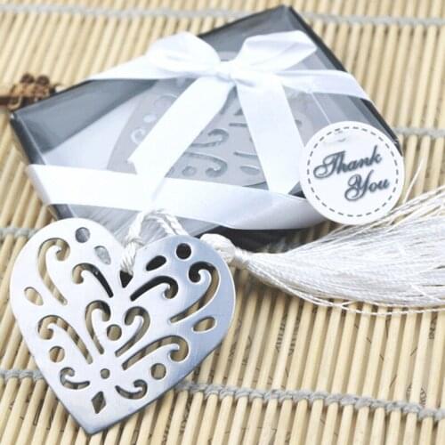 10PCS Bulk Personalised Heart Bookmark For Kids Party Favor Giveaway Baby Shower Souvenirs Wedding Favour And Gifts For Guest
