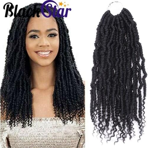 Black Star 14Inch 24 Strands/pack Bomb Twist crochet hair Braiding Hair Passion Spring Twists Synthetic Crotchet Hair Extension