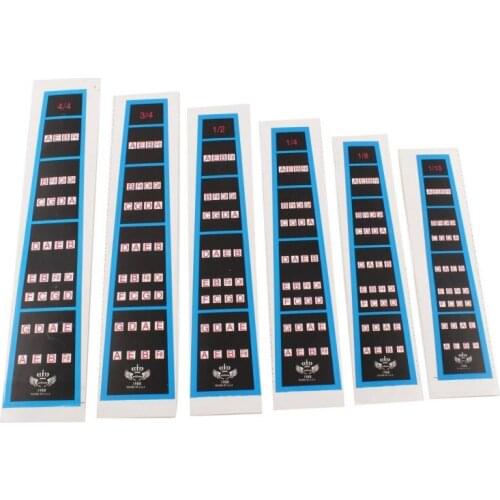 6Pcs Violin Practice Fingerboard Sticker Fret Finger Marker Chart