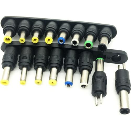 1Set 8pcs Universal AC DC Power Cable Adapter Plug Charger Tips For PC Notebook Laptop