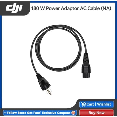 DJI 180 W Power Adaptor AC Cable (NA) Compatible with the Inspire 2 Factory Battery Charger Original