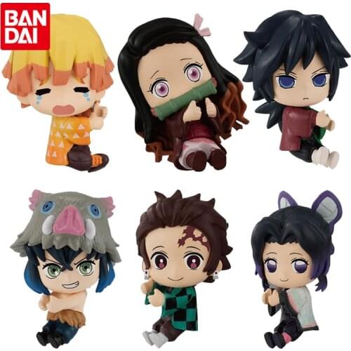 Bandai Genuine Gashapon Toy Demon Slayer Hug Data Cable Line Protector Doll Kamado Tanjirou