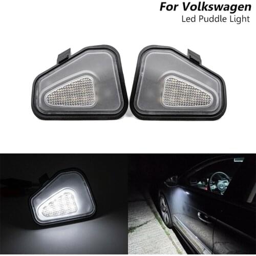 White LED Side Mirror Lights Under Puddle Lamp for CC Passat B7 Scirocco Eos Jetta 2010-2018 3C8945292,3C8945291