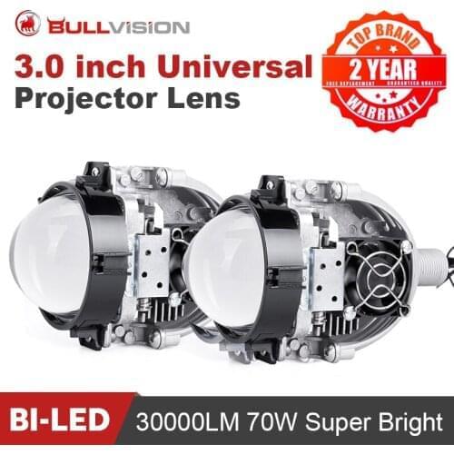 Bi-LED Auto Lenses H1 H4 H7 9005 9006 LED Projector 3.0 Universal Headlight Lens 6000K 30000LM bulbs car accessories Retrofit
