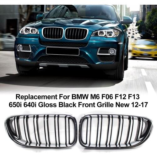 For BMW M6 F06 F12 F13 650i 640i Gloss Black Front Grille New 12-17 car styling