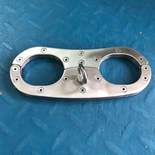 Erotic games wrist restraints stainless steel hand cuffs BDSM torture bondage toys for aldult sex handcuffs slave fetish