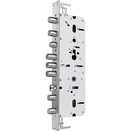 Security door stainless steel lock body ,pitch size 6068, for Intelligent fingerprint, Lift up, lock& Push down, open