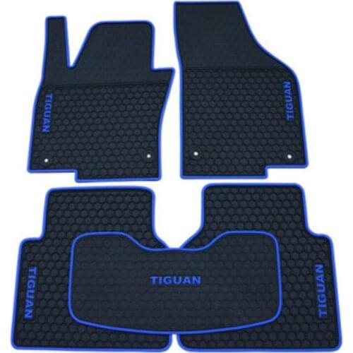 Car Floor Mats for 2010-2019 Year Volkswagen Tiguan Special No Odor Carpets Waterproof Rubber