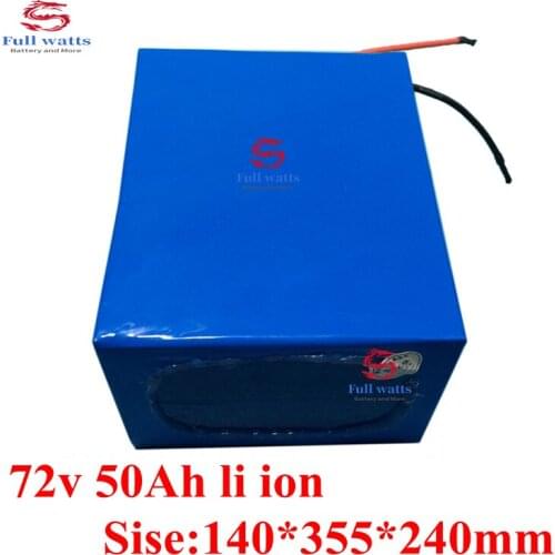 Customized 72v 50Ah lithium ion with BMS for 5000W 10KW bicycle scooter ebike Motorcycle Forklift Crane truck +10A charger