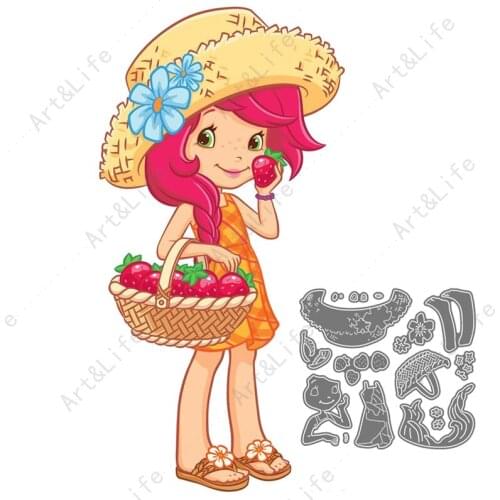 Lovely Beautiful Girl Hot New Metal Cutting Dies Stencils for Making Scrapbook DIY Album Birthday Paper Cards Embossing Cut Die