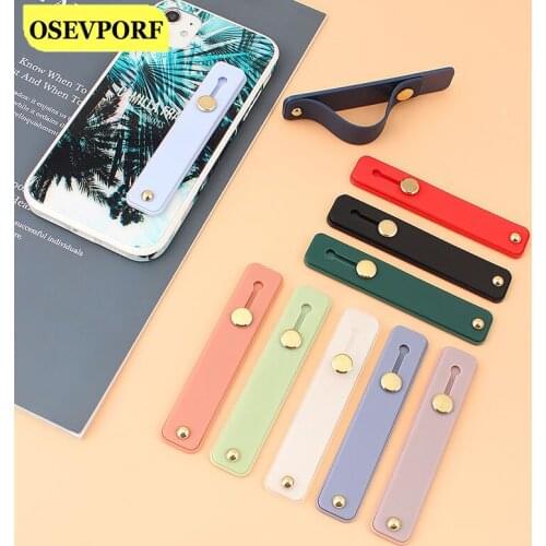 Mobile Phone Back Bracket Wrist Strap Long Holder Colorful Slidable Cellphone Stand Silicone 3M Sticker Adhesive Body Wristband