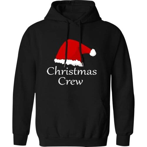Christmas Crew Printing Hooded Mens Fashion K-pop Sweatshirts and Hoodie Hipster Standard Clothing Tops Retro Hip Hop Pullovers