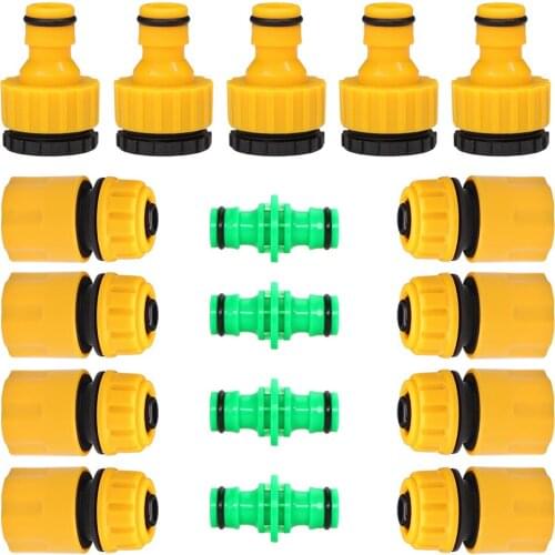 Garden Hose Connector Kit Tap 3/4" Male Female Thread Nipple Joint 1/2" Pipe Double Tube Extender Irrigation Quick Connectors