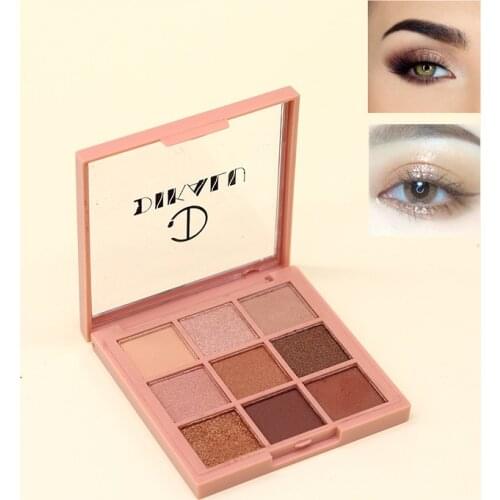 DIKALU 9 Color Matte Eyeshadow Palette Neon Eye Pigments Pearlescent Shimmer Earthy Color Makeup Eye Shadows Korean Cosmetics #1
