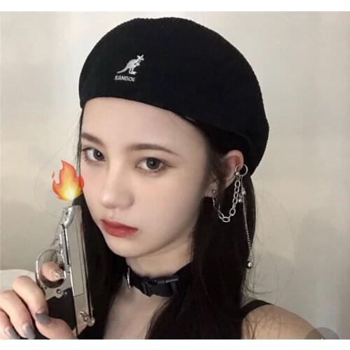 Punk Rock Silver Color Unisex Bead Chain Integrated Long Pendant Ear Bone Clip Earrings Cool Egirl Womans Men Party Jewelry