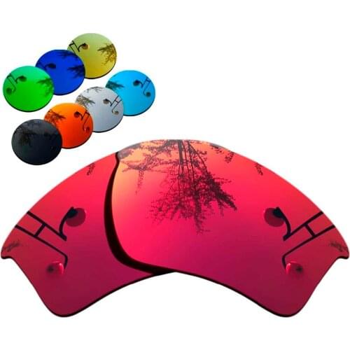 100% Precisely Cut Polarized Replacement Lenses for Half Jacket 2.0 XL Sunglasses Magenta Red Mirrored Coating Color- Choices