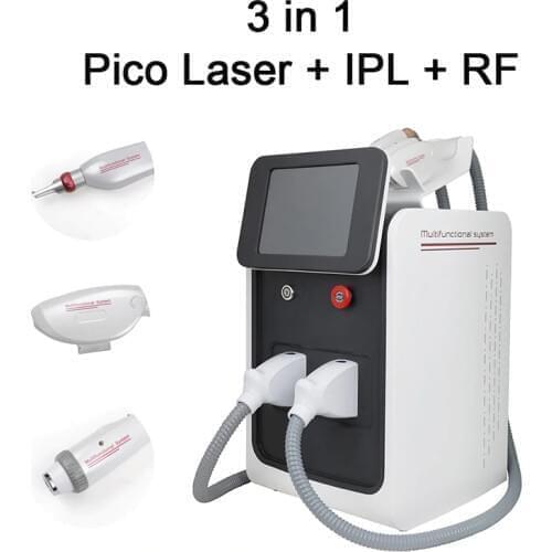 Portable 3in1 OPT SHR Hair Removal Machine Pico Picosecond Laser Tattoo Pigment Removal IPL RF Radio Frequency Equipment