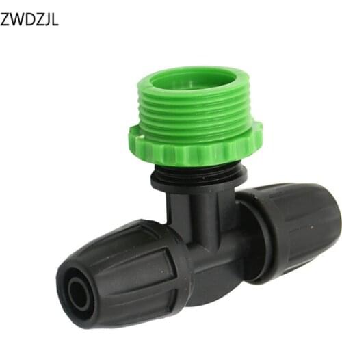 Male G1/2 G3/4 to 8/11 Garden hose tee water splitter 3/8" hose 2- way irrigation connector screw 2pcs