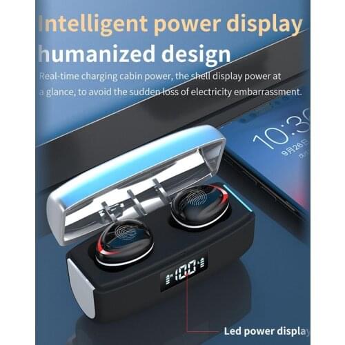 30 PCS W15 TWS Fingerprint Touch Long play time Bluetooth Earphones HD Stereo Wireless Noise Cancelling Gaming Headset