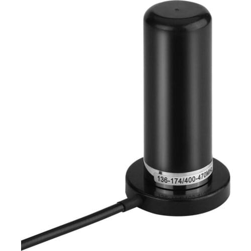 SOONHUA Universal Short Auto FM Radio Antenna N2RS VHF UHF Dual Band Antenna With Magnetic Mount Base 3m Cable Aerial