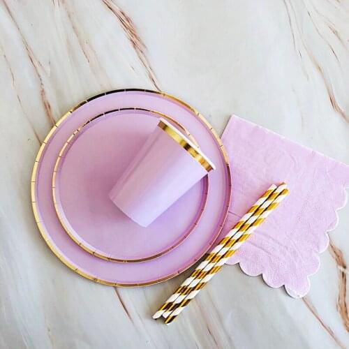 High Quality Disposable Tableware Set, Paper Plate, Paper Cup, Paper Towel, Straw, Party Celebration Supplies, Can Be Customized