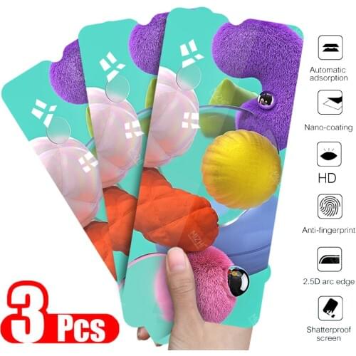 3pcs tempered glass for samsung a51 a71 a50 a10s a20s a30s a50s a70s m30s glass on a 51 50 10s 20s 50s 70s m 30s protective film