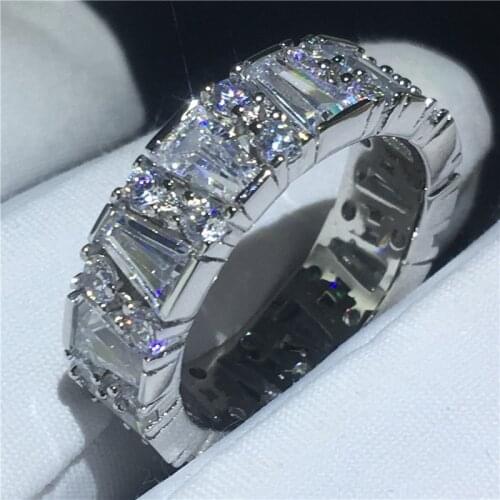 Unique Design ring 925 Sterling silver AAAAA Cubic Zirconia Engagement Wedding Band Rings for women men Party Jewelry