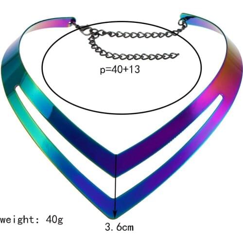 Metal Collar Necklaces Choker Collar Mujer 2017 Women Femme Luxury Party Geometric Statement Punk Collares Collane Collane Donna