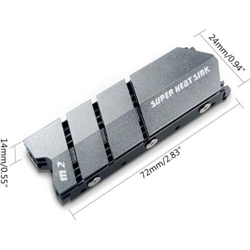 1 Set M.2 SSD NVMe Heat Sink Aluminum Heatsink with Thermal Pad for M2 2280 SSD Hard Disk Desktop PC