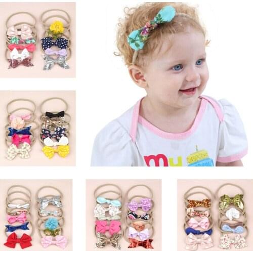 New 10PCS Baby Toddler Kids Bunny Rabbit Bow Knot Headband Hair Band Headwrap
