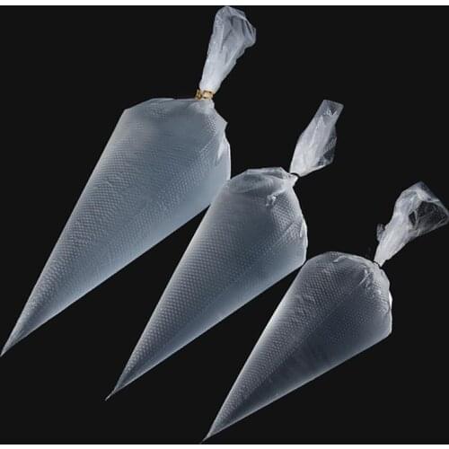 100Pcs PE Plastic Pastry Bag S/M/L Disposable Piping Bag Icing Fondant Cake Cream Decorating Pastry Tip Tool Dessert Decorator