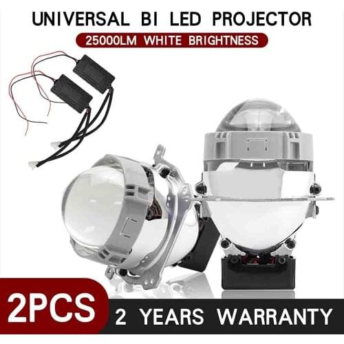 2.5 Inch Bi-Led Projector Lens Hi Lo Beam 6000K Car Lenticulars Hella Glass Lens for w211, audi a3 8v, kia ceed jd, ford focus 2