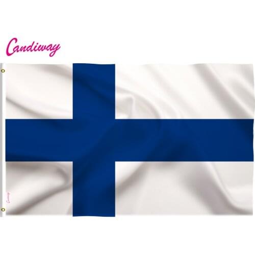 3ft x 5ft Hanging Finland Flag Polyester standard National Flag Banner Outdoor Indoor 150*90cm Flag