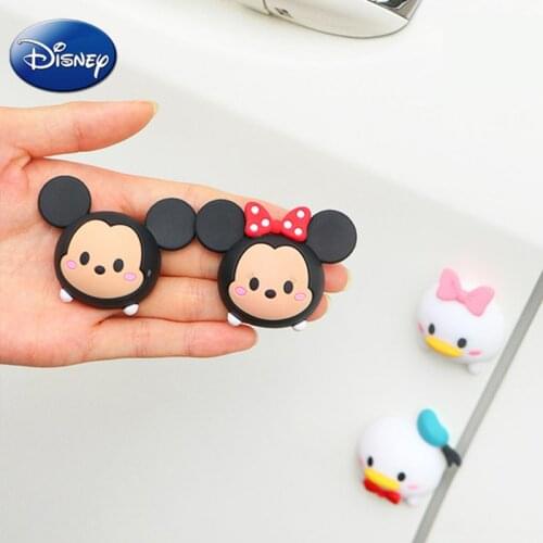 Car Assessoires Interior for Women Disney Cartoon Cute Cars Door Prevention Rub Mirror Protection Strip Mickey Mouse Car Decor