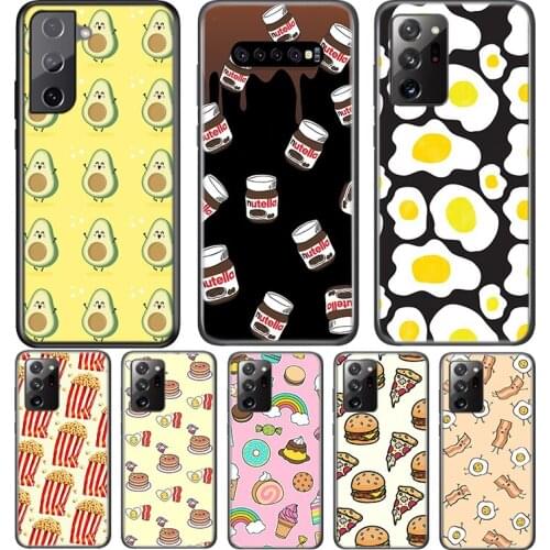 Fruit Food Eggs For Samsung Galaxy S21 S20 FE Ultra S10 S10E Lite 5G S9 S8 S7 S6 Edge Plus Phone Case
