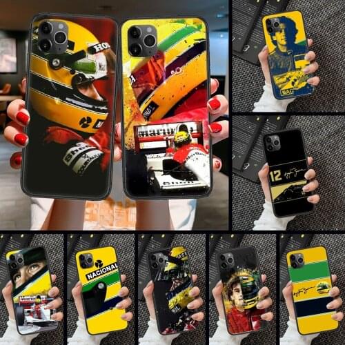 Racing Ayrton Ayrton Senna Phone Case Cover Hull For iphone 5 5s se 2 6 6s 7 8 12 mini plus X XS XR 11 PRO MAX black pretty